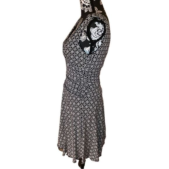 Vintage Byerwear Too Geometric Dress Low Cut Back Formal Wedding Occupational - Picture 4 of 11